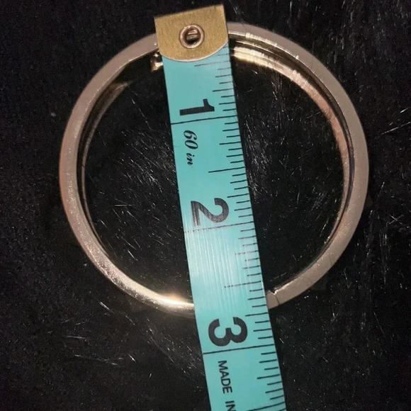 Vintage Luxe Fashion Red Gold Enamel Punky Click Bangle Bracelet - Picture 7 of 12